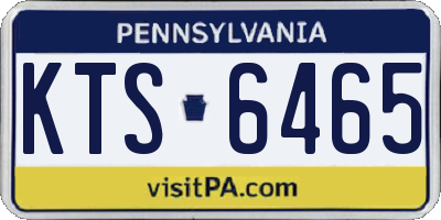 PA license plate KTS6465