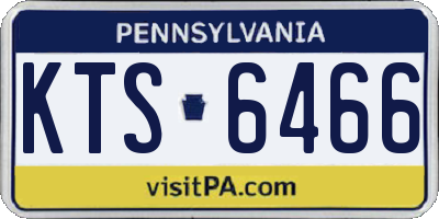 PA license plate KTS6466