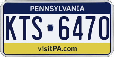 PA license plate KTS6470