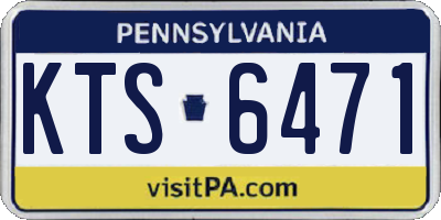 PA license plate KTS6471