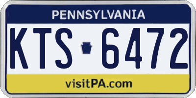 PA license plate KTS6472