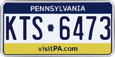 PA license plate KTS6473