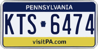 PA license plate KTS6474