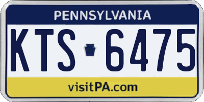 PA license plate KTS6475