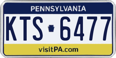 PA license plate KTS6477