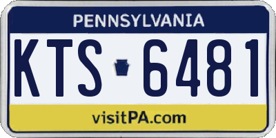 PA license plate KTS6481