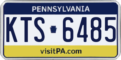 PA license plate KTS6485