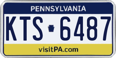 PA license plate KTS6487
