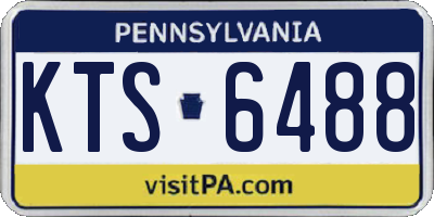 PA license plate KTS6488