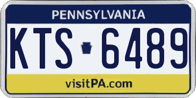 PA license plate KTS6489
