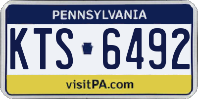 PA license plate KTS6492