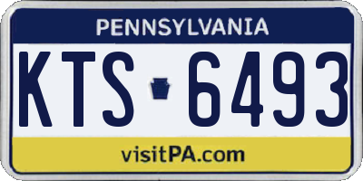 PA license plate KTS6493