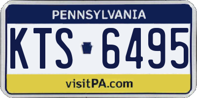 PA license plate KTS6495