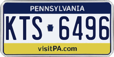PA license plate KTS6496