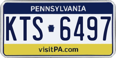 PA license plate KTS6497