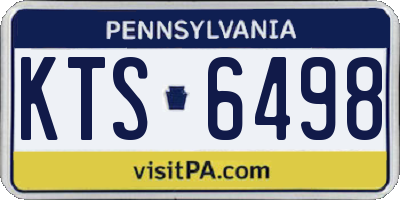 PA license plate KTS6498