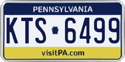 PA license plate KTS6499