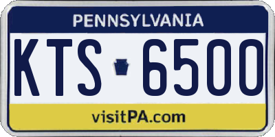PA license plate KTS6500