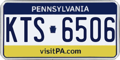 PA license plate KTS6506