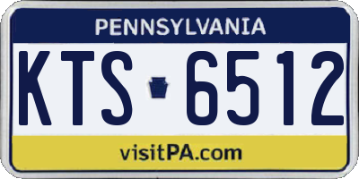 PA license plate KTS6512