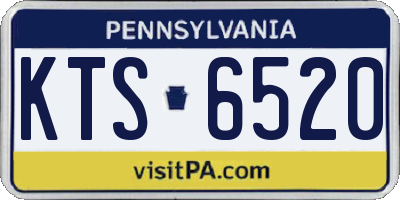 PA license plate KTS6520