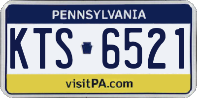 PA license plate KTS6521