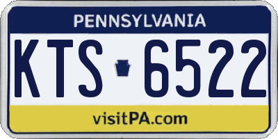 PA license plate KTS6522