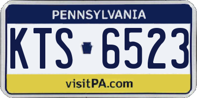 PA license plate KTS6523