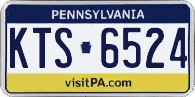 PA license plate KTS6524