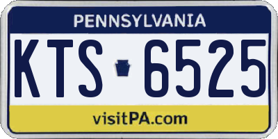 PA license plate KTS6525