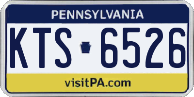 PA license plate KTS6526