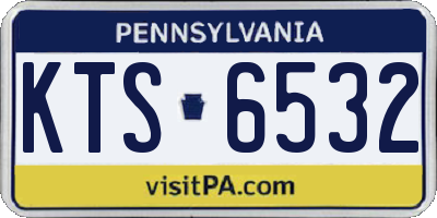 PA license plate KTS6532