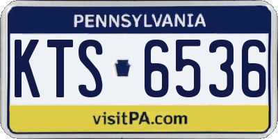 PA license plate KTS6536