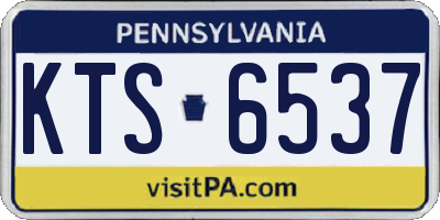 PA license plate KTS6537
