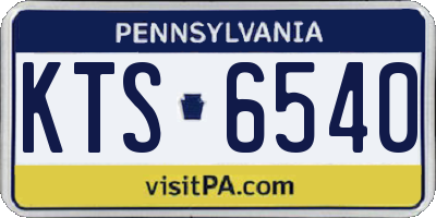 PA license plate KTS6540