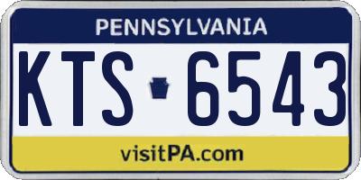 PA license plate KTS6543