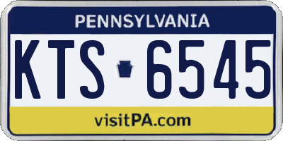 PA license plate KTS6545