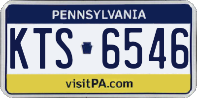 PA license plate KTS6546