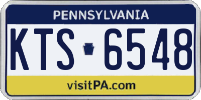 PA license plate KTS6548