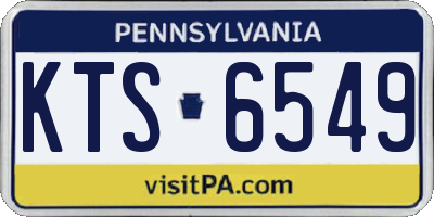 PA license plate KTS6549
