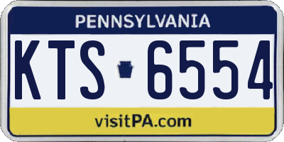 PA license plate KTS6554