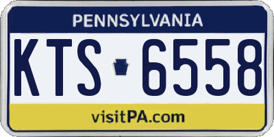 PA license plate KTS6558