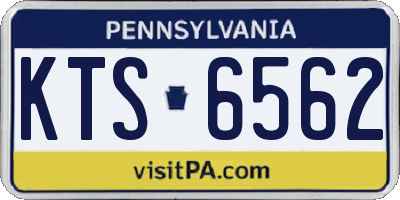 PA license plate KTS6562
