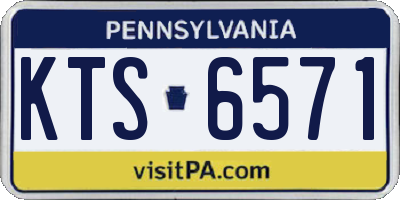 PA license plate KTS6571
