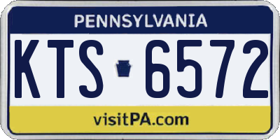 PA license plate KTS6572
