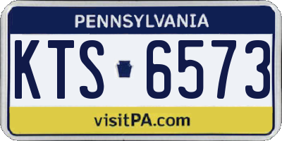 PA license plate KTS6573