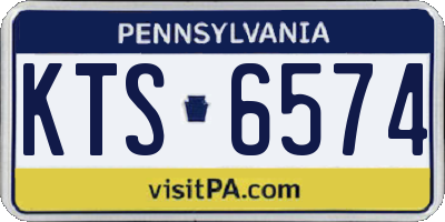 PA license plate KTS6574