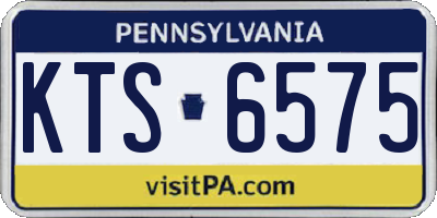 PA license plate KTS6575