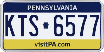 PA license plate KTS6577