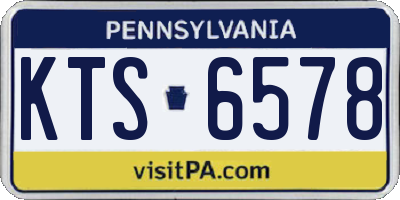 PA license plate KTS6578